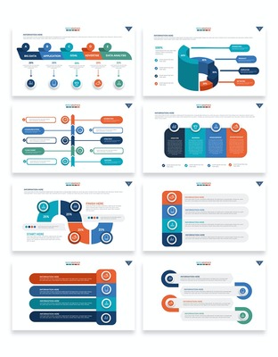 现代简约企业营销策划信息图表主题演讲设计ppt+Keynote模板 Infographics Powerpoint+Keynote